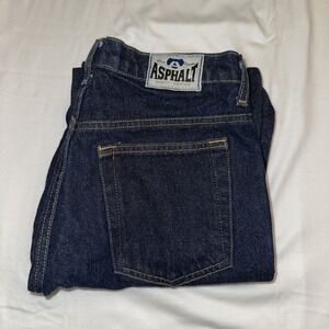 Blue Asphalt Womens Denim Jeans Dark Wash Indigo Boot Cut 30x33 Mid Rise